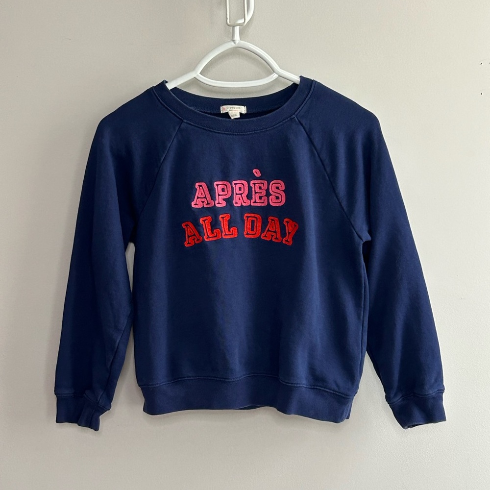 Crewcuts Navy Sweatshirt with Red and Pink Appliqué
